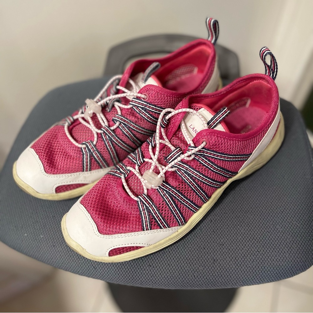 Land’s End  Pink Mesh Active Sneakers for Women slip on Water Boating Beach